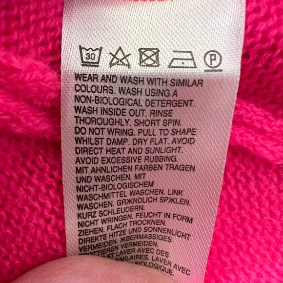 NWT Scott & Scott London Brontë 100% Cashmere Pink Fuchsia Sweater Size M - Picture 10 of 11